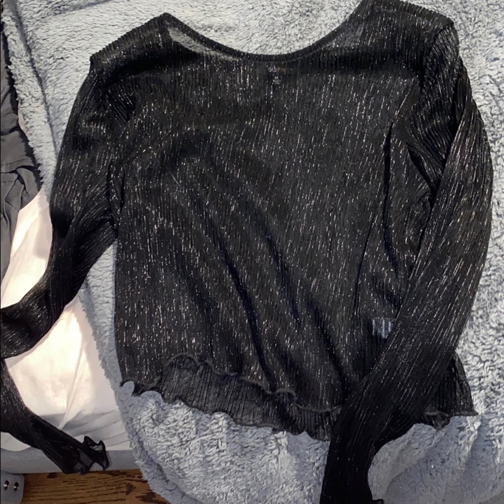 Mesh see-through longsleeve top